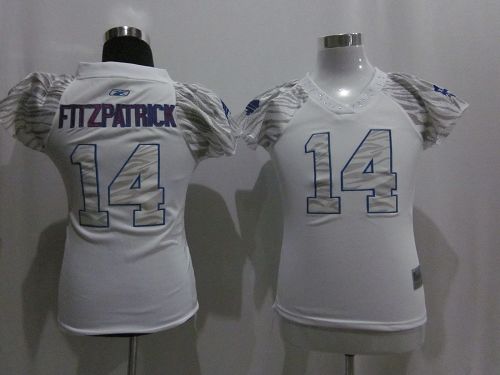 Bills #14 Ryan Fitzpatrick White Women's Zebra Field Flirt Stitched NFL Jersey